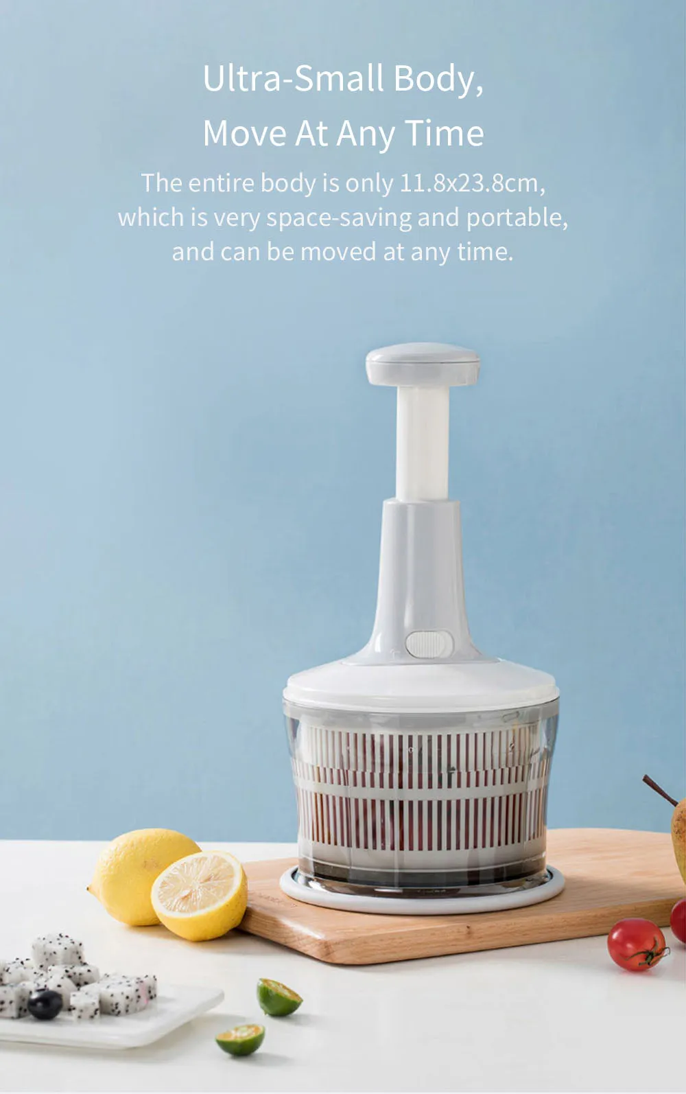 1500Ml Hand Operated Food Processor