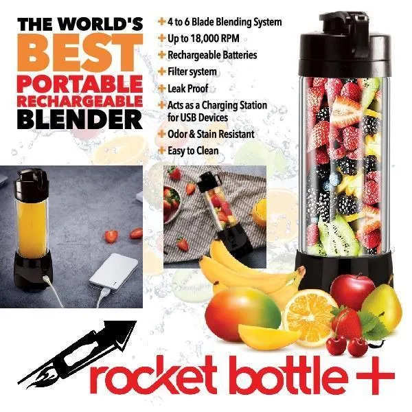 167 Rechargeable Blender for Smoothie Protein Shaker (ROCKET BOTTLE )