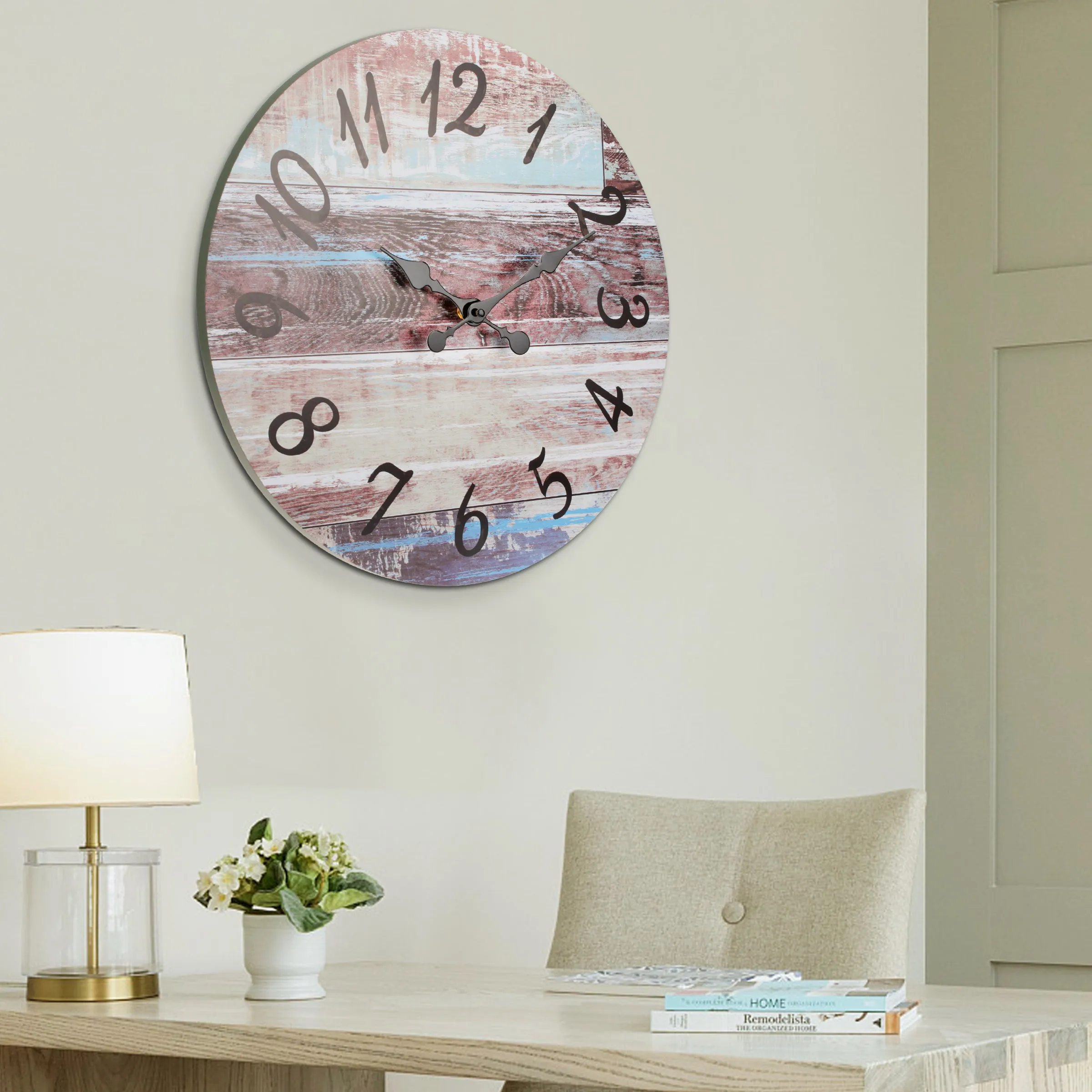 18” Round Rustic Wall Clock (WS)