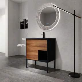 30" Bathroom Vanity with Sink, Freestanding Cabinet with Drawers & Soft Closing Doors