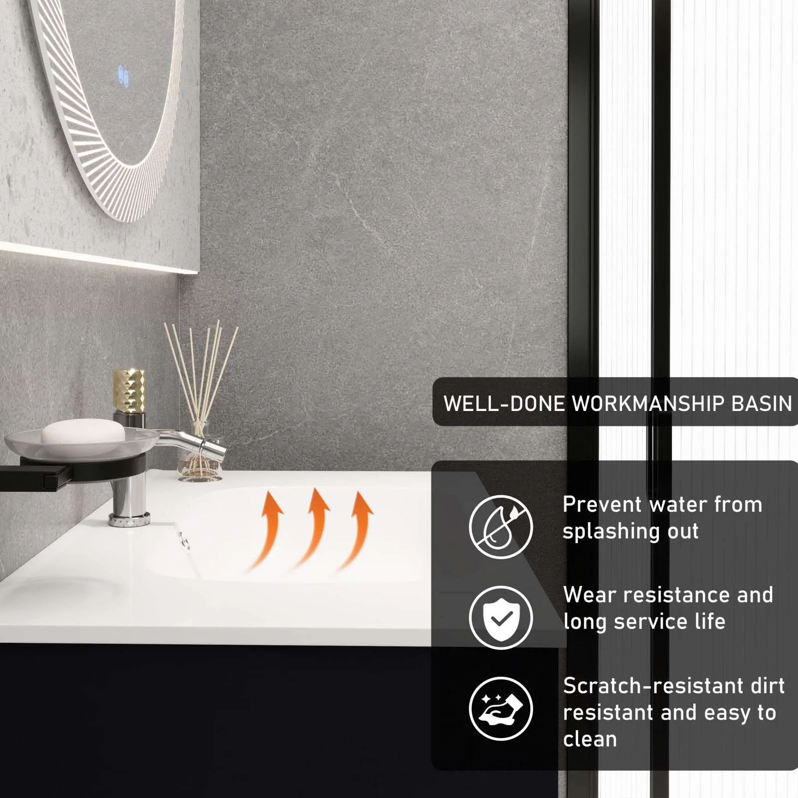 30" Bathroom Vanity with Sink, Freestanding Cabinet with Drawers & Soft Closing Doors