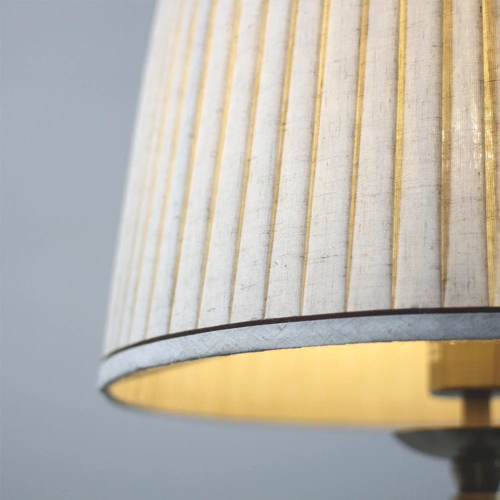 Aaliyah Adjustable Brass Table Lamp - Cream Shade, 560mm High, PL0077