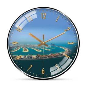 Aerial View Palm Jumeirah Wall Clock
