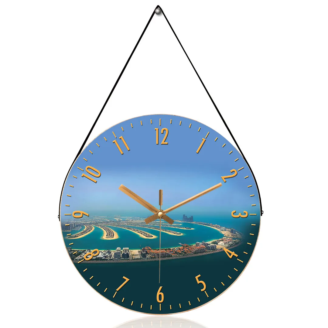 Aerial View Palm Jumeirah Wall Clock
