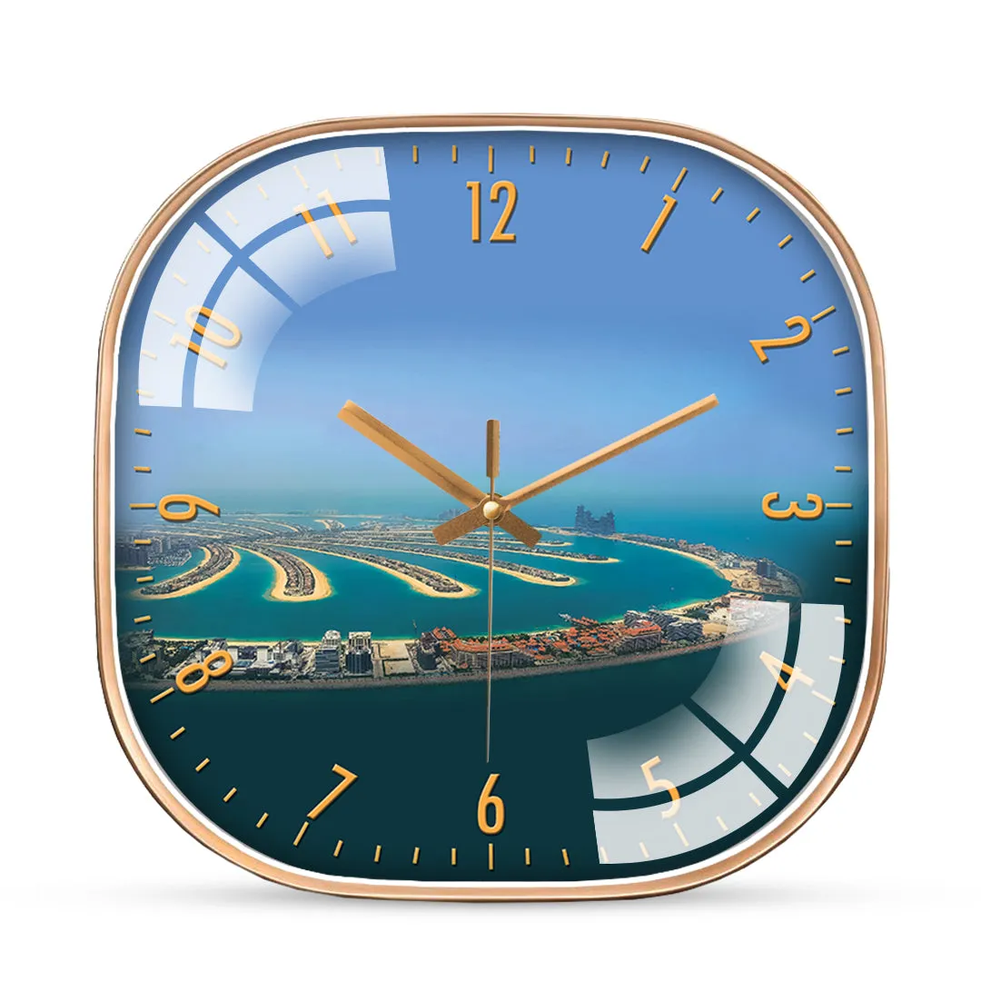 Aerial View Palm Jumeirah Wall Clock