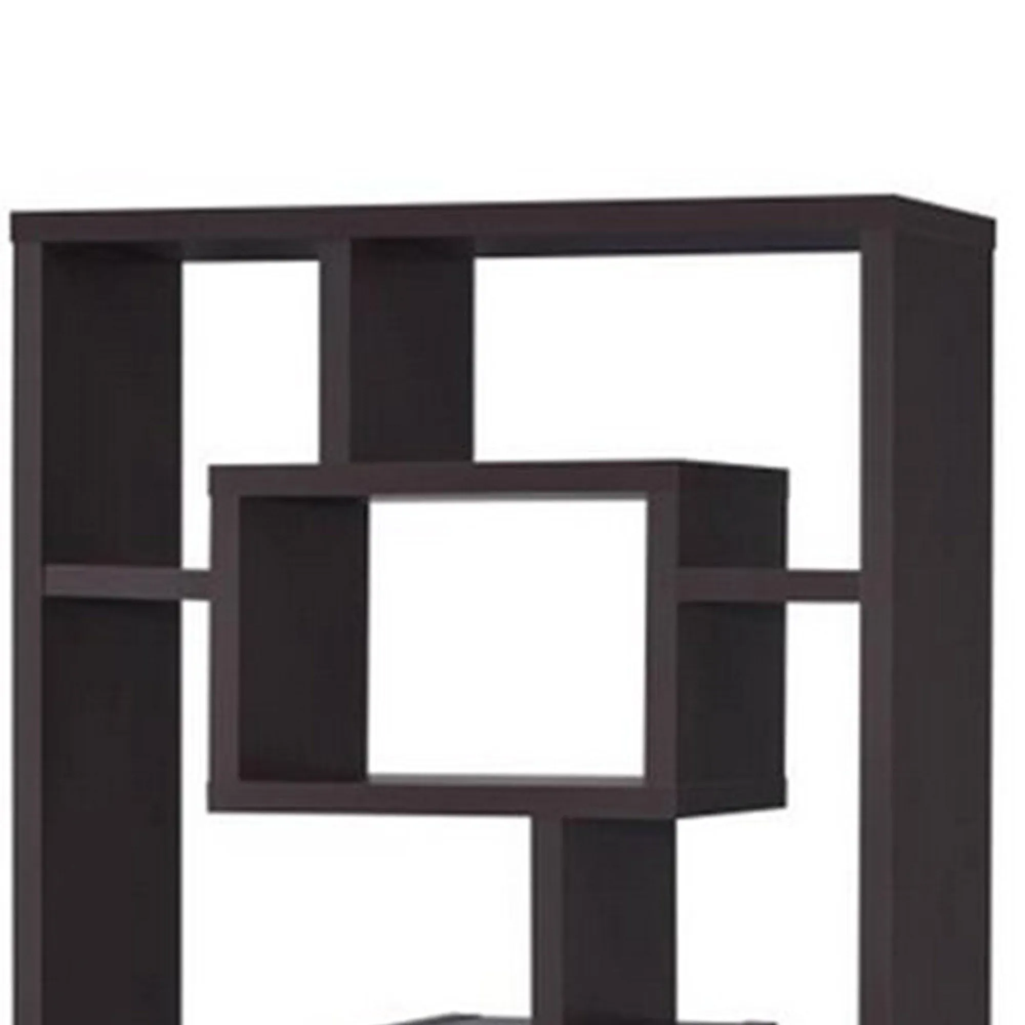 Aesthetic Fine Looking Rectangular Bookcase, Brown  By Benzara