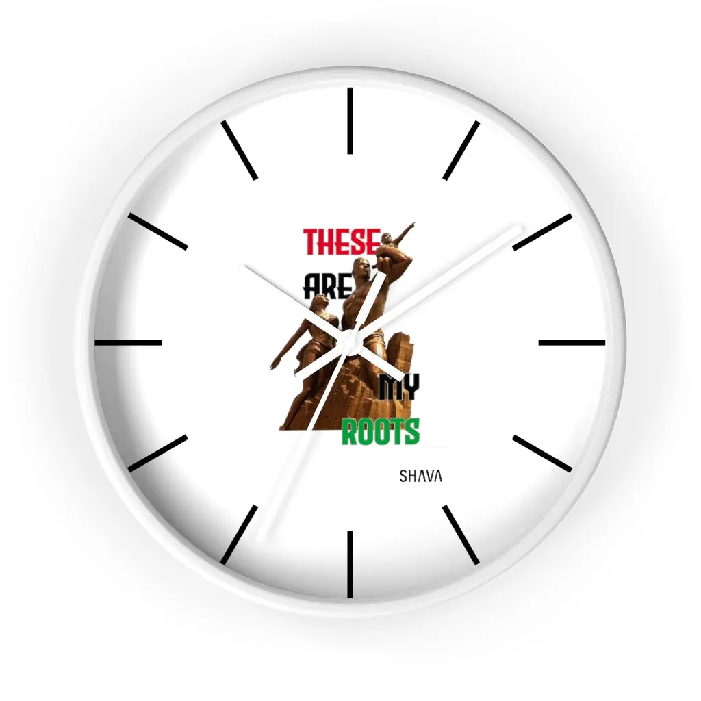 Affirmation Feminist pro choice Wall clock -  These are My Roots