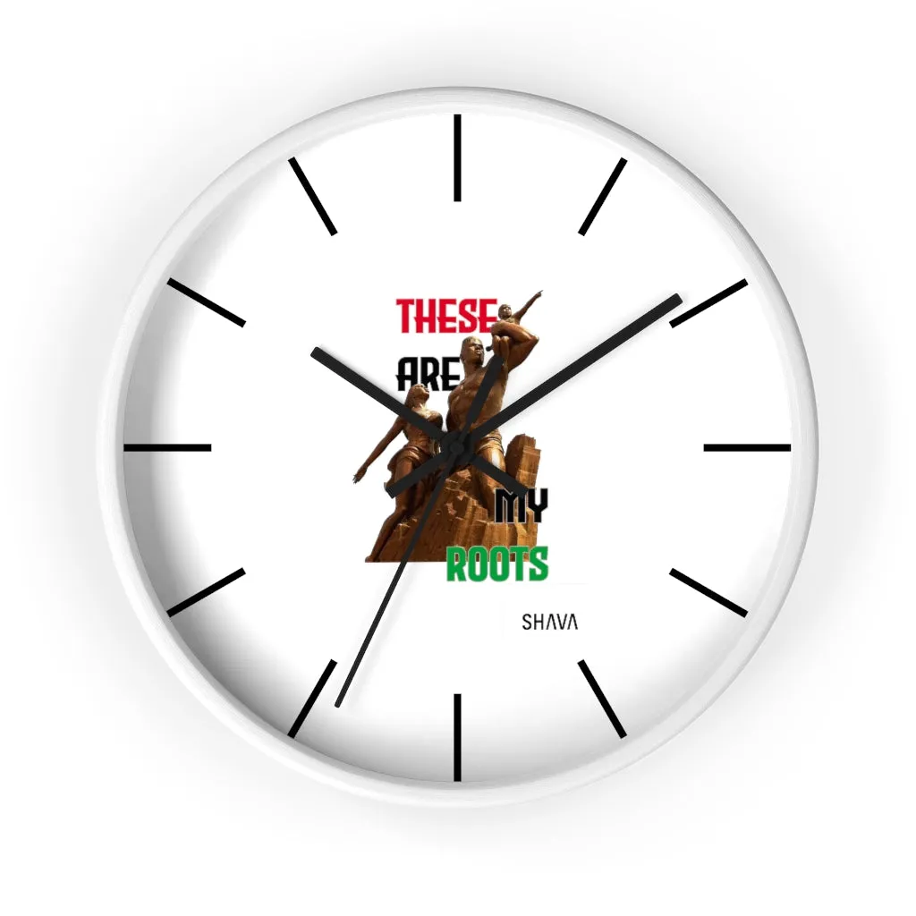 Affirmation Feminist pro choice Wall clock -  These are My Roots