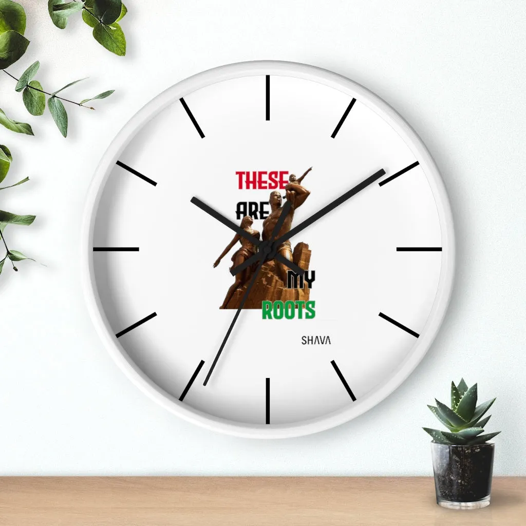 Affirmation Feminist pro choice Wall clock -  These are My Roots
