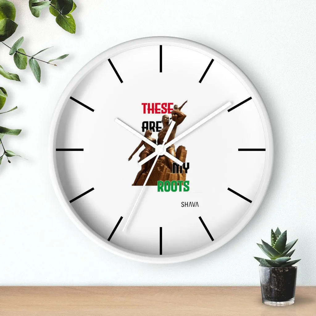 Affirmation Feminist pro choice Wall clock -  These are My Roots