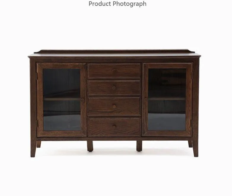 AKI All Solid Wood Sideboard Buffet American Design