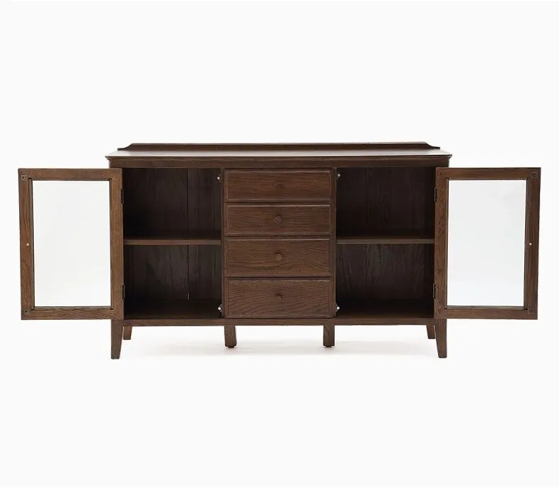 AKI All Solid Wood Sideboard Buffet American Design