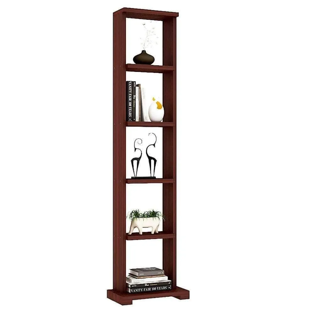 Alpha Lite Display Unit with 5 shelves, Mahogany