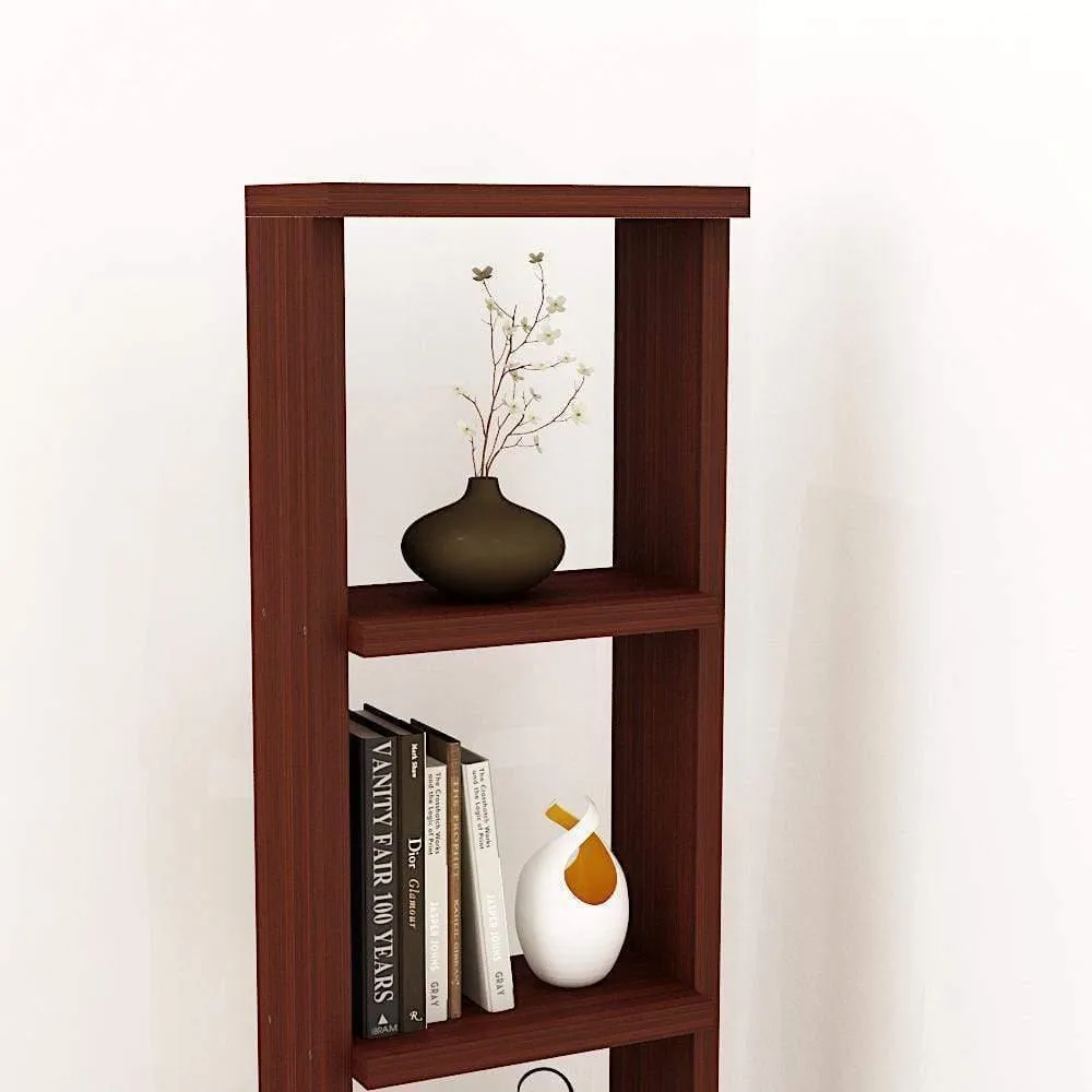 Alpha Lite Display Unit with 5 shelves, Mahogany