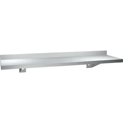 ASI 0694-16, Shelf w/Backsplash, 5" x 16", St. Stl.
