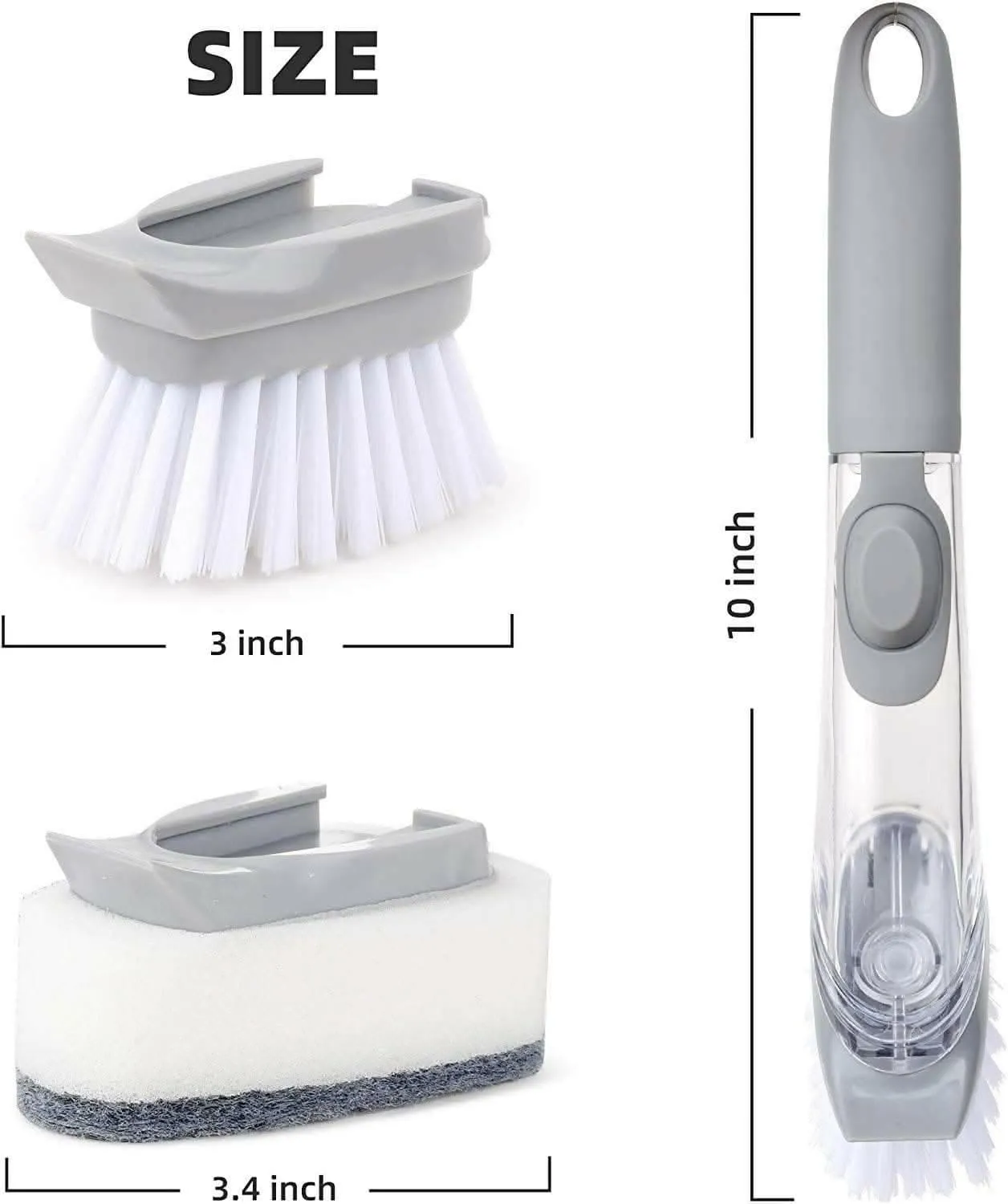 Automatic Liquid Dispenser Dish Clean Brush Scrubber