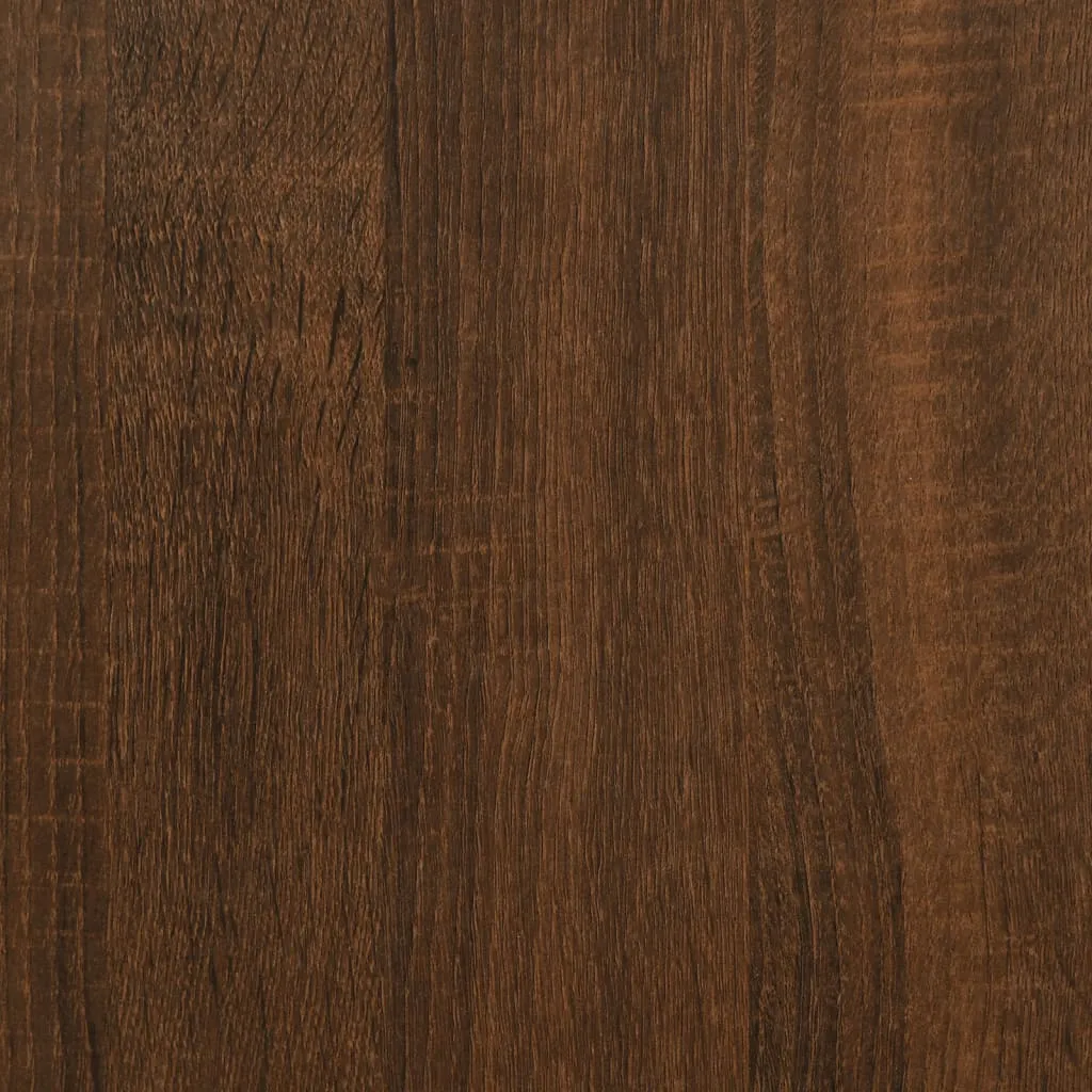 Bed Frame Brown Oak 100x200 cm Engineered Wood