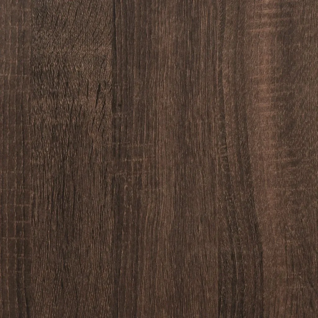 Bed Frame Brown Oak 120x190 cm Small Double Engineered Wood and Metal