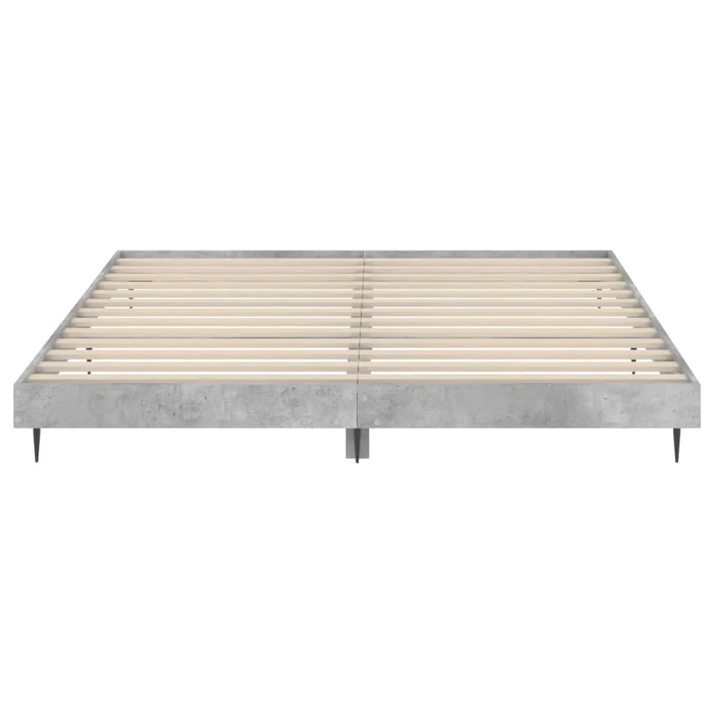Bed Frame Concrete Grey 120x200 cm Engineered Wood