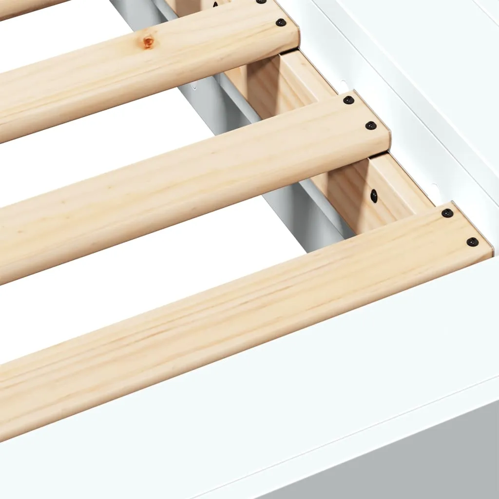 Bed Frame White 180x200 Super King cm Engineered Wood