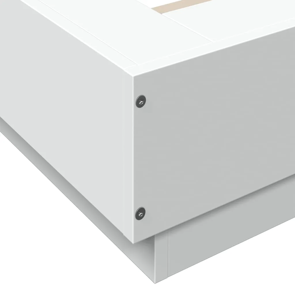 Bed Frame White 180x200 Super King cm Engineered Wood
