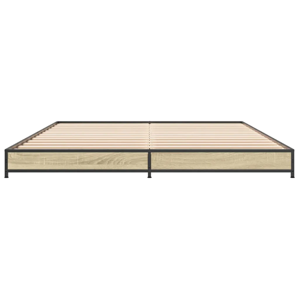 Bed Frame without Mattress Sonoma Oak 135x190 cm Double