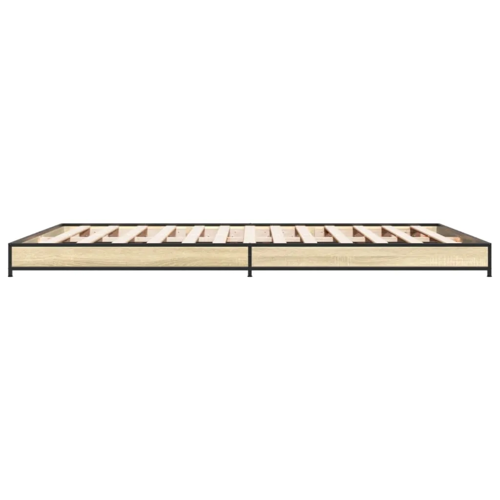 Bed Frame without Mattress Sonoma Oak 135x190 cm Double