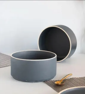 Berlin Blue Stoneware Serving Bowls | Set of 2