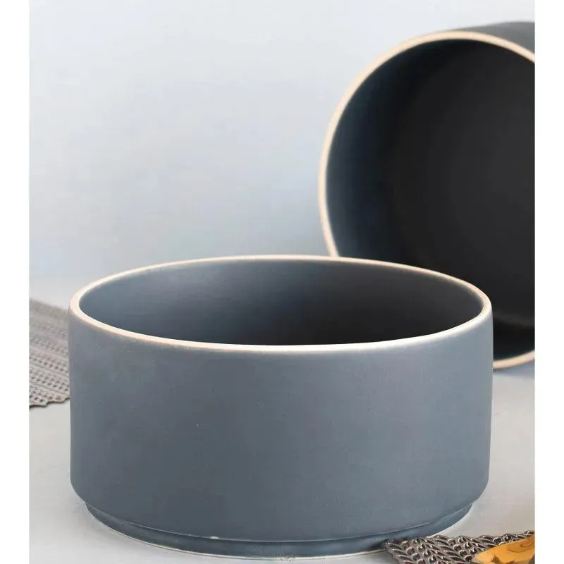 Berlin Blue Stoneware Serving Bowls | Set of 2