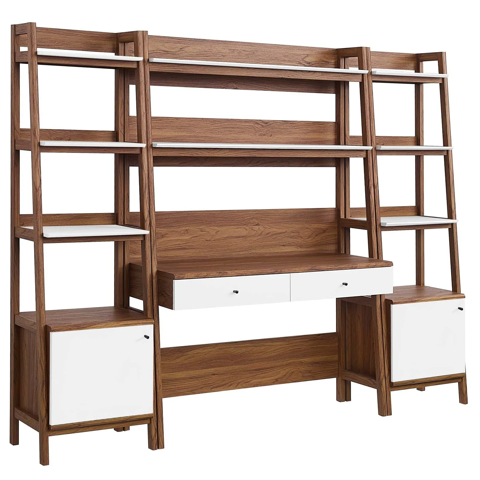 Bixby 3-Piece Wood Office Desk and Bookshelf By Modway - EEI-6114