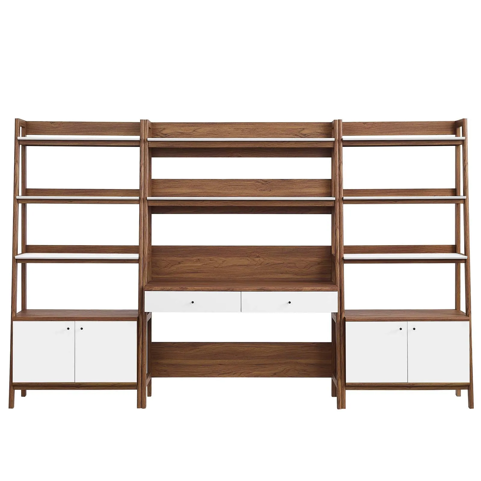 Bixby 3-Piece Wood Office Desk and Bookshelf By Modway - EEI-6115