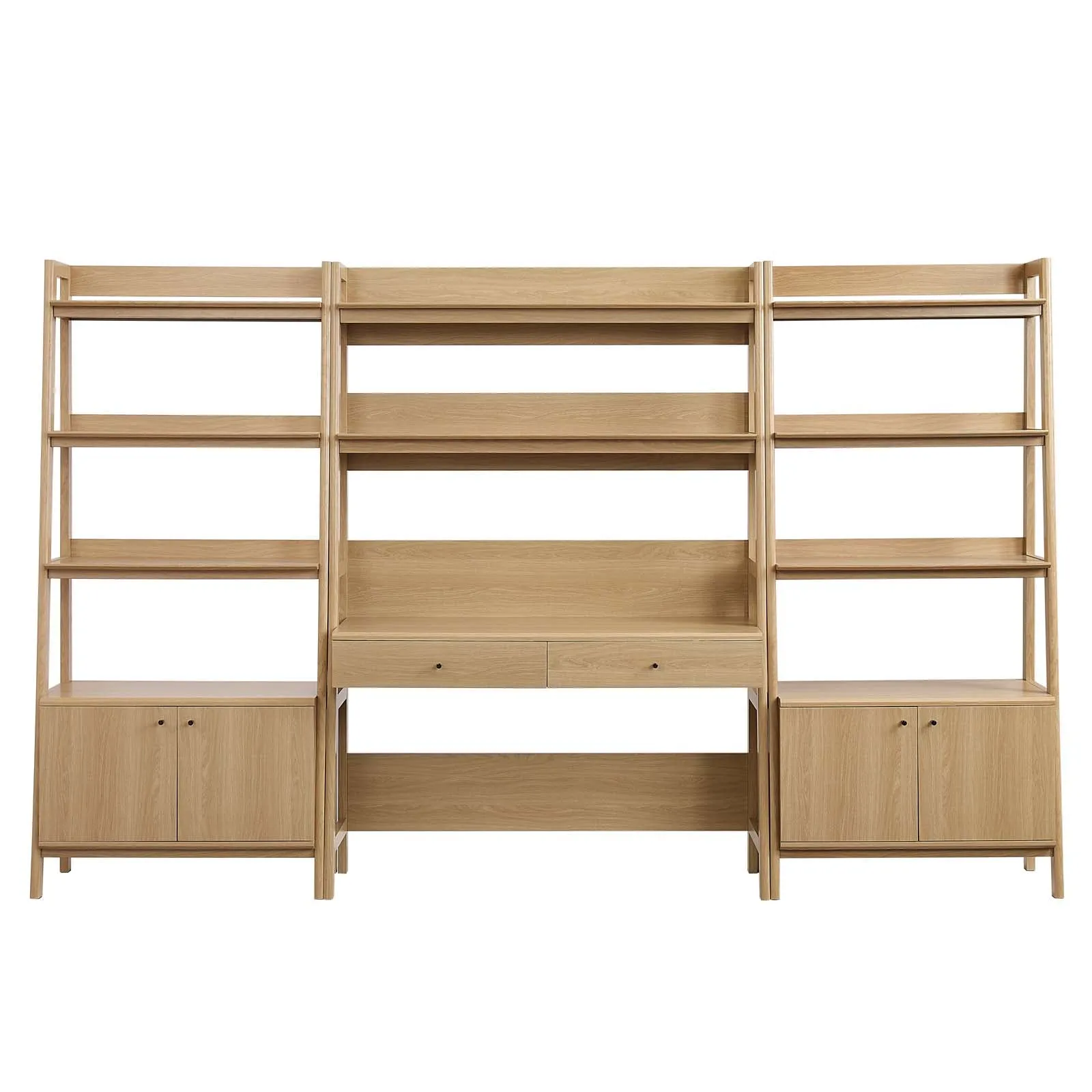 Bixby 3-Piece Wood Office Desk and Bookshelf By Modway - EEI-6115