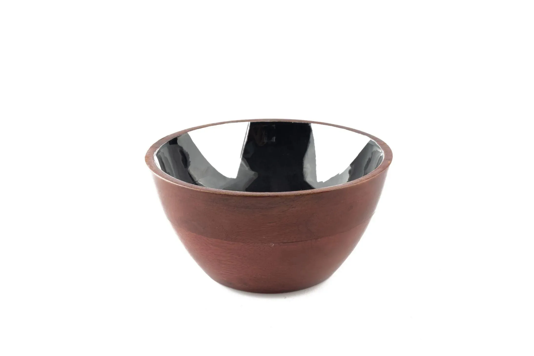 Black Brush Wooden Dip Bowl | 6 x 3 inches