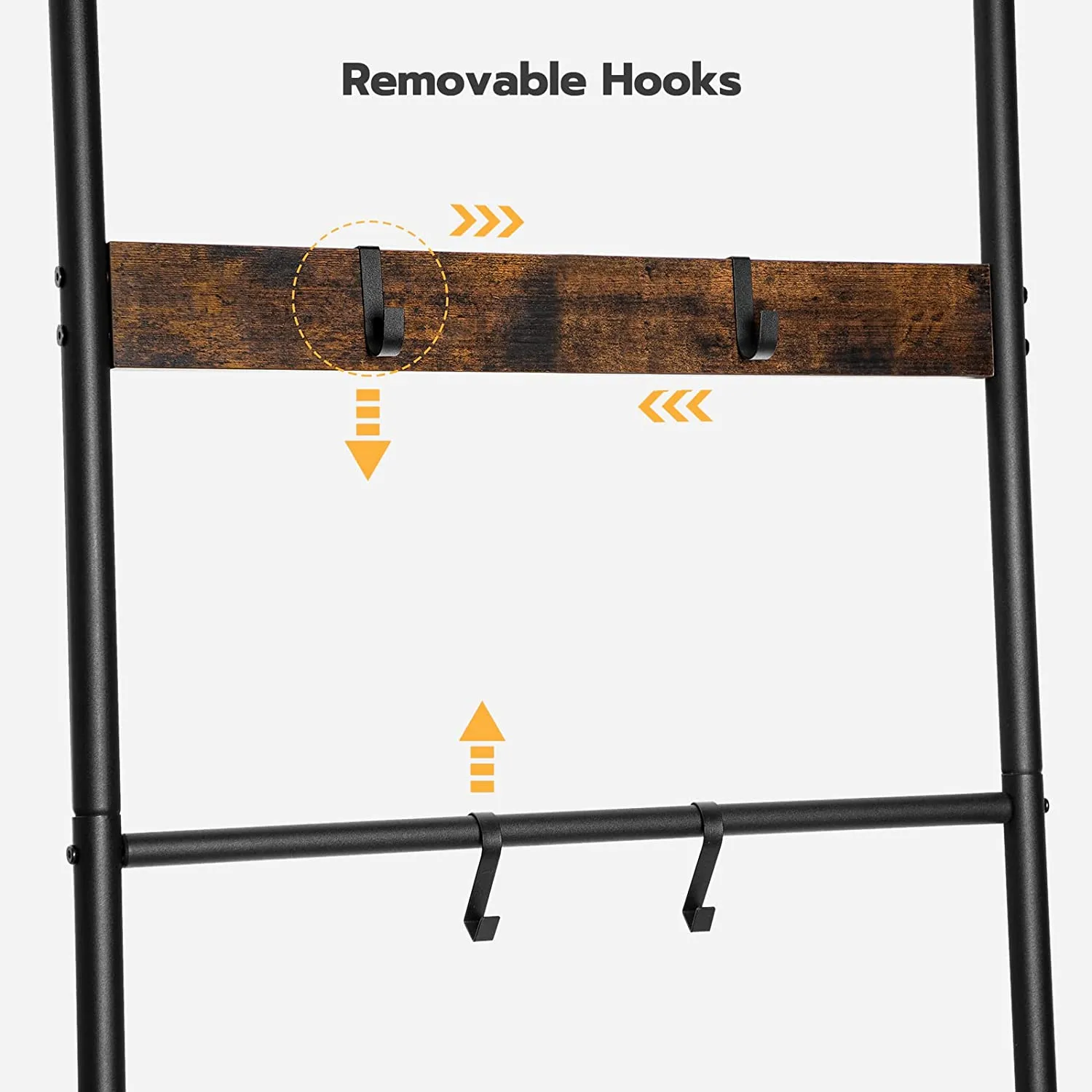 Blanket Ladder, 5-Tier Towel Ladder Shelf, Decorative Ladder, Towel Rack