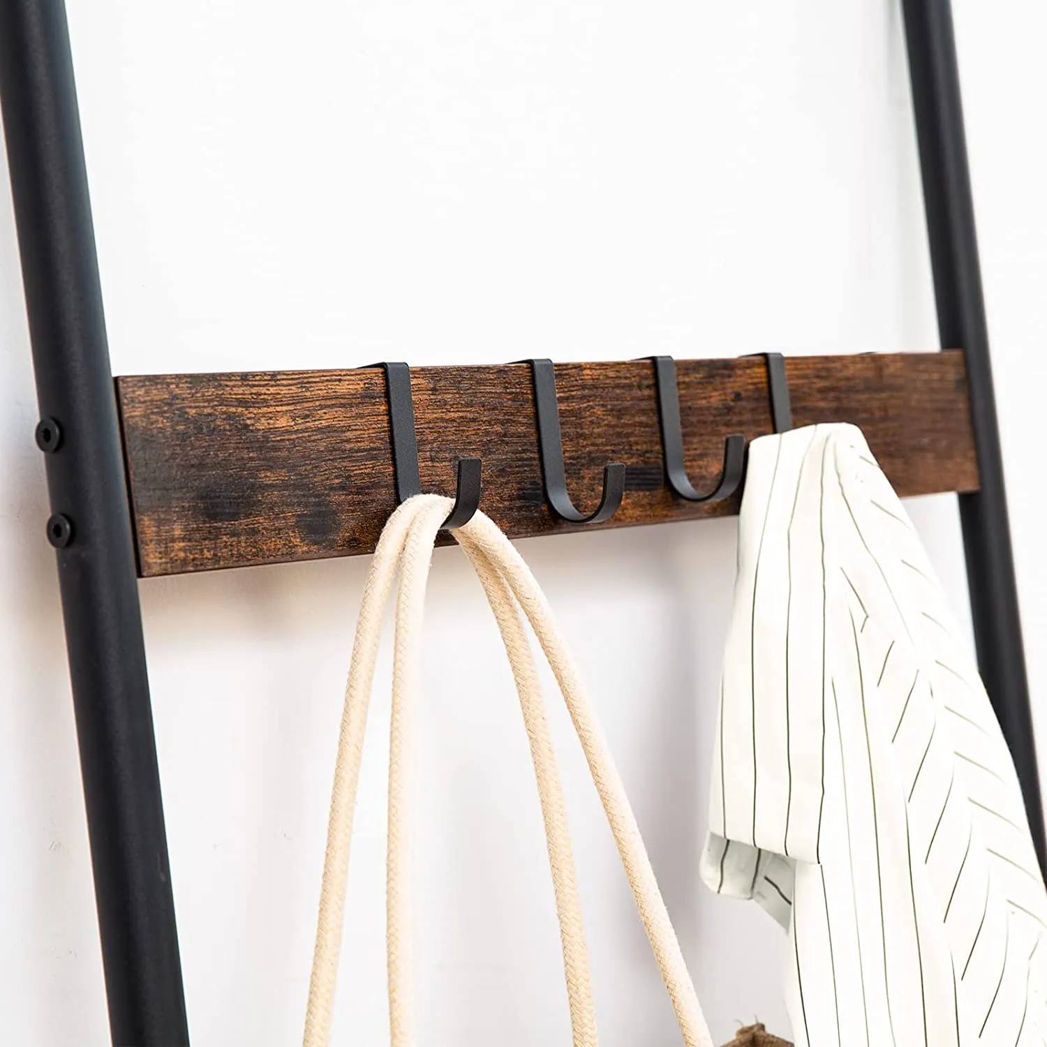 Blanket Ladder, 5-Tier Towel Ladder Shelf, Decorative Ladder, Towel Rack