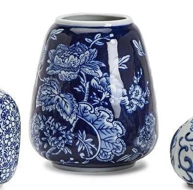 Blue & White Hand Painted Vase