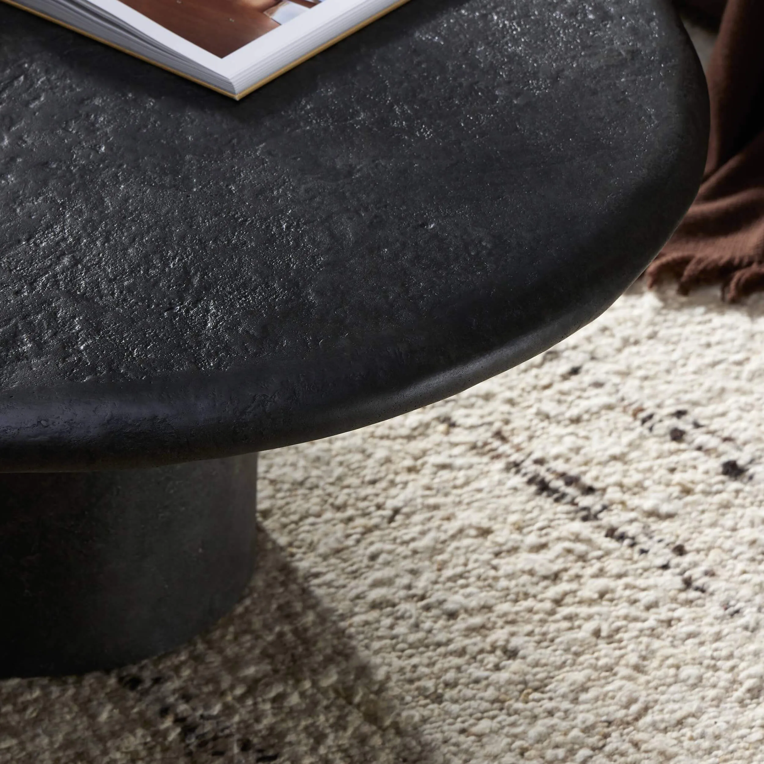 Bonnie Coffee Table, Textured Black
