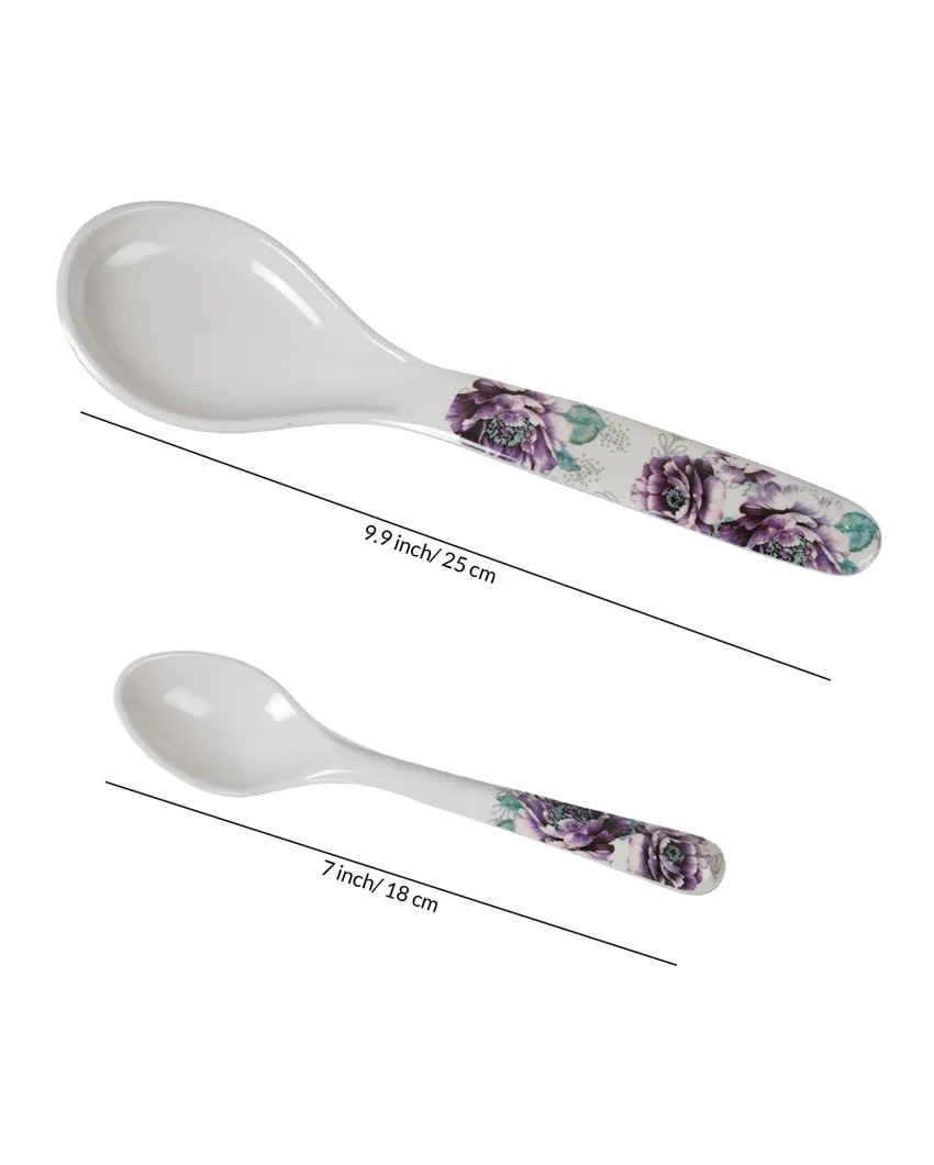 Chic Floral Patterned Melamine Dinnerware | Pack of 41pcs