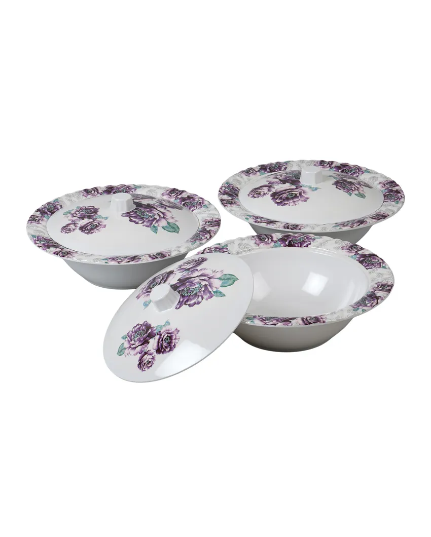 Chic Floral Patterned Melamine Dinnerware | Pack of 41pcs