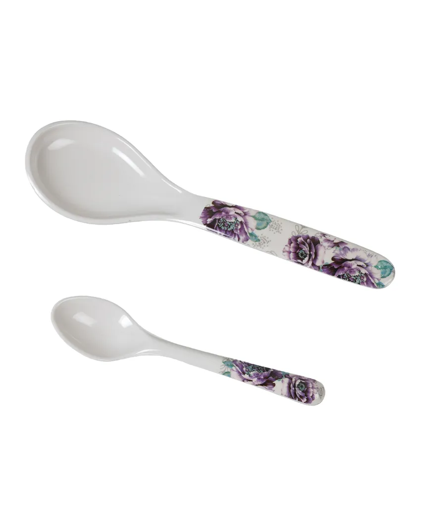 Chic Floral Patterned Melamine Dinnerware | Pack of 41pcs