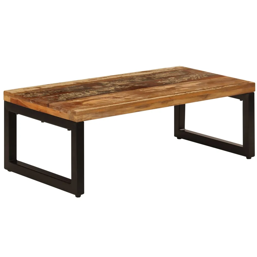 Coffee Table 39.4"x19.7"x13.8" Solid Reclaimed Wood and Steel