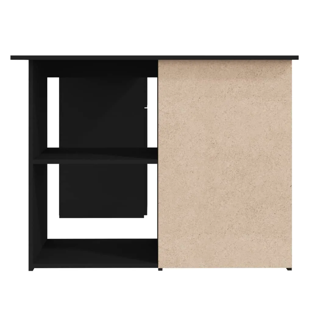 Corner Desk Black 145x100x76 cm Chipboard