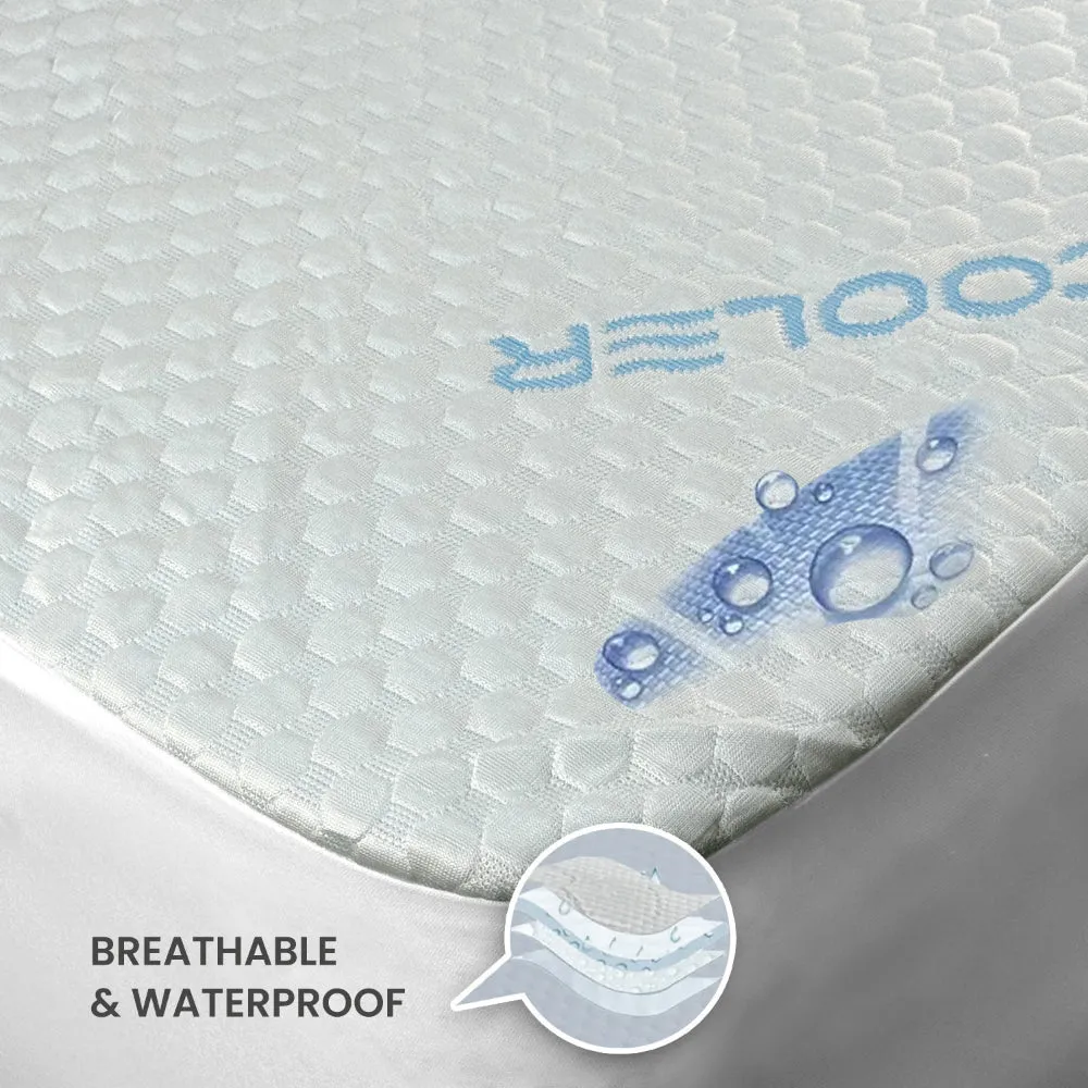 Cotton Home Coolant Blue  Waterproof  Mattress Protector
