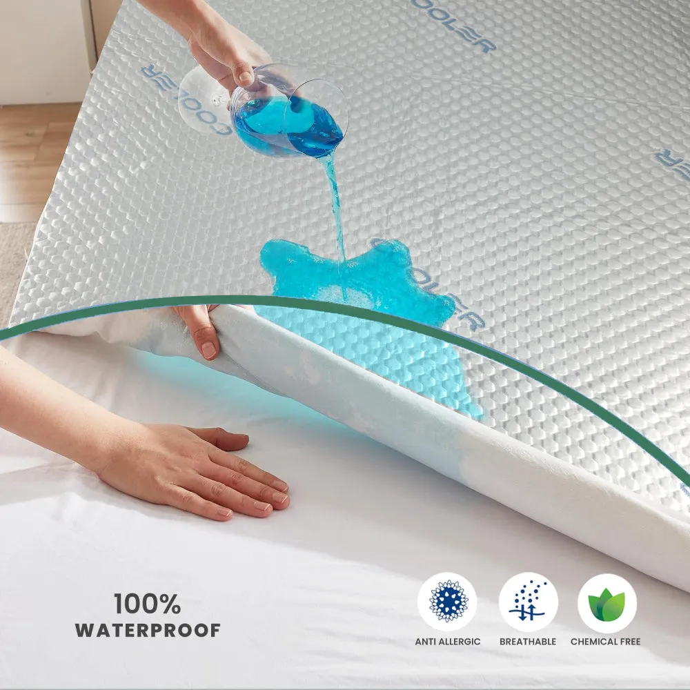 Cotton Home Coolant Blue  Waterproof  Mattress Protector