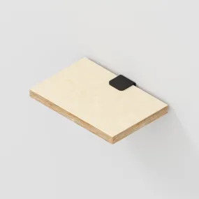 Custom Plywood Bedside Wall Shelf with Tiptoe Brackets
