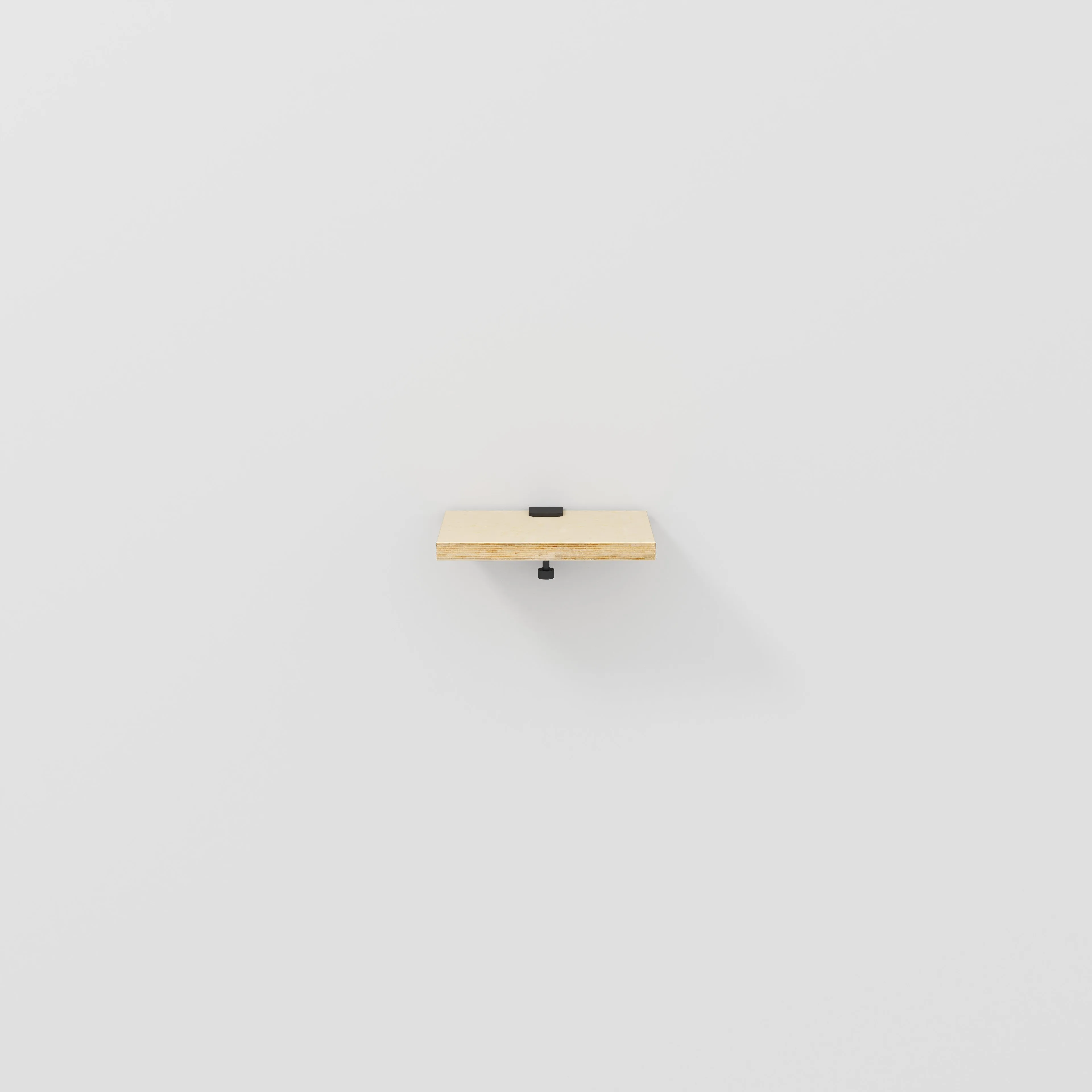 Custom Plywood Bedside Wall Shelf with Tiptoe Brackets