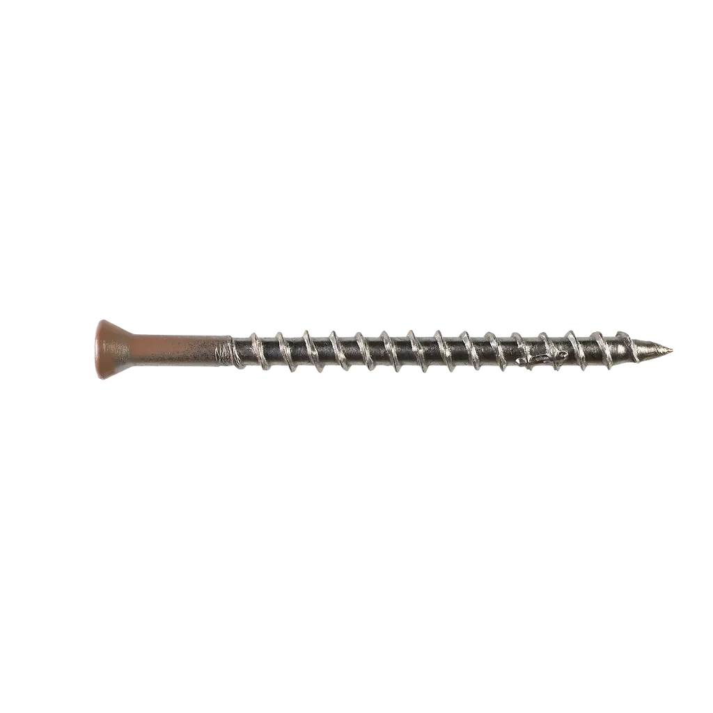Deck-Drive DWP WOOD SS Screw - #7 x 2-1/4 in. T-15, Trim Head, Type 316, Tan 03 (350-Qty)