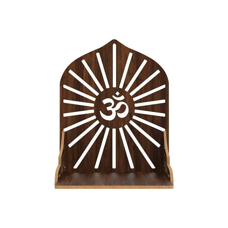 Divine Sanctuary Religious Wall Shelf - Brown