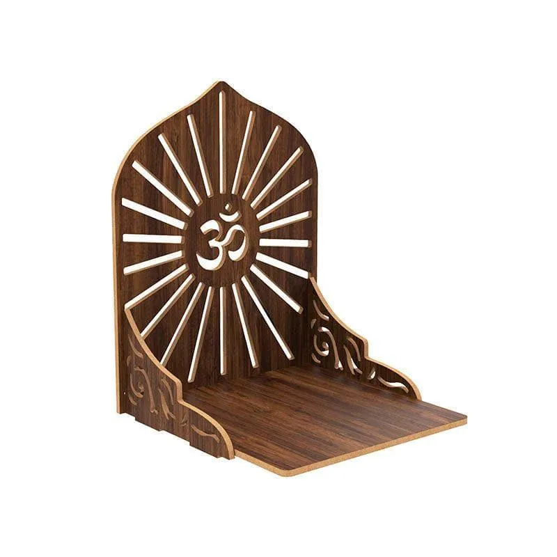 Divine Sanctuary Religious Wall Shelf - Brown