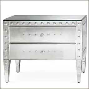 Fabulous Deco-Style Nightstand In Venetian Mirrored Glass